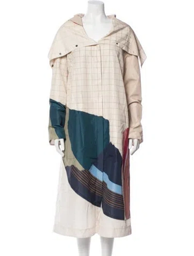 Pre-owned Akris Striped Coat In Neutral