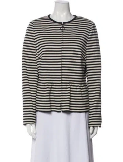 Pre-owned Akris Striped Crew Neck Sweater In Multi