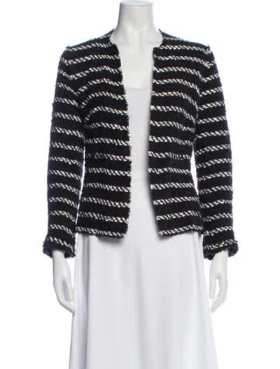 Pre-owned Akris Striped Jacket In Black