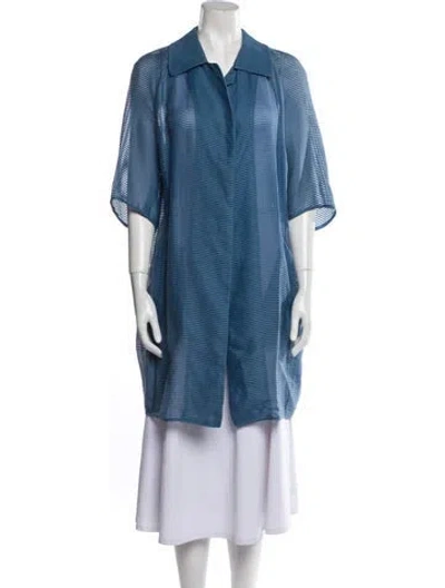 Pre-owned Akris Striped Jacket In Blue