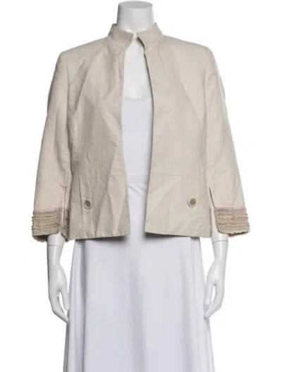 Pre-owned Akris Striped Jacket In Neutrals