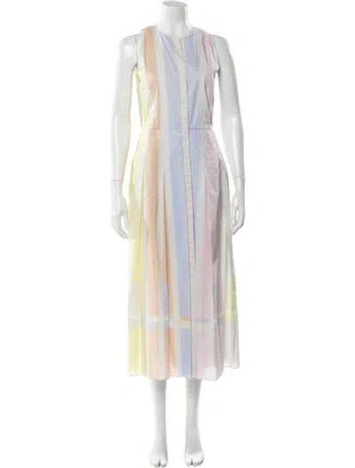 Pre-owned Akris Striped Long Dress In Multi