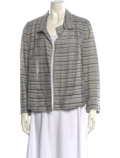 Pre-owned Akris Striped Sweater In Gray