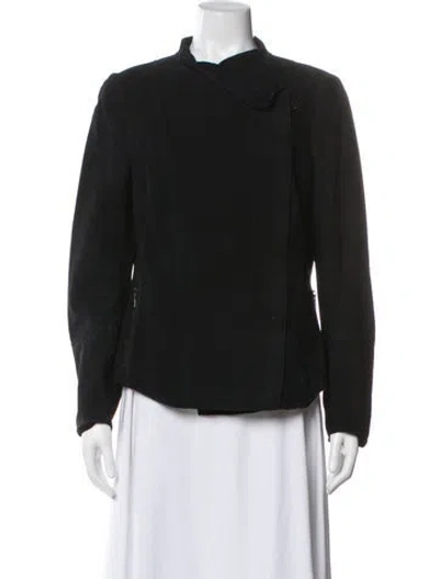 Pre-owned Akris Suede Evening Jacket In Black