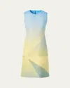 Akris Sunbeam Print Silk Sleeveless Dress In Multi