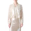 Akris Taide Sequin Mesh Bomber Jacket