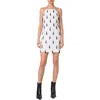 AKRIS AKRIS TASSEL EMBELLISHED SILK MINIDRESS