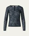 Akris Techno Broken Stone Jacquard Long-sleeve Shirt In Black