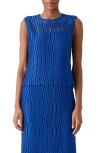 Akris Techno Lace Top In Blue