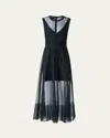 Akris Techno Tulle Fit-&-flare Gown In Black