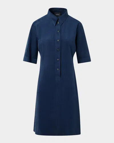 AKRIS TECHNO ULTRASUEDE MINI POLO SHIRTDRESS
