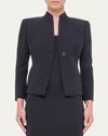 Akris Temptation Wool Jacket In Navy