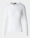 AKRIS TEXTURED KNIT CREWNECK SWEATER