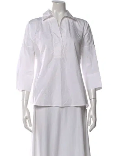 Pre-owned Akris Three-quarter Sleeve Top In Multi