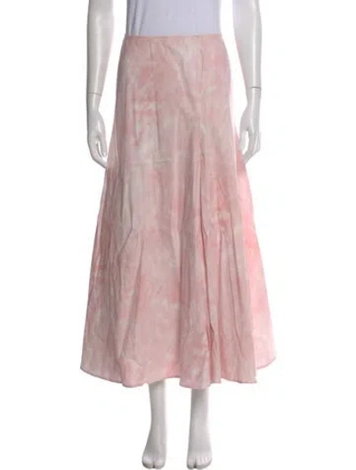 Pre-owned Akris Tie-dye Print Midi Length Skirt In Pink
