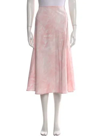 Pre-owned Akris Tie-dye Print Midi Length Skirt In Pink