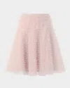Shop Akris Tiered Ruffle Techno Tulle Skirt In Pale Pink