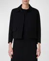 Akris Timo Wool Crepe Short Jacket In Black