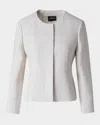 Akris Tina Double-face Fitted Jacket In Greige