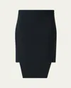 Akris Trapezoid Apron Mini Skirt In Black