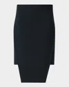 Akris Trapezoid Apron Mini Skirt In Black