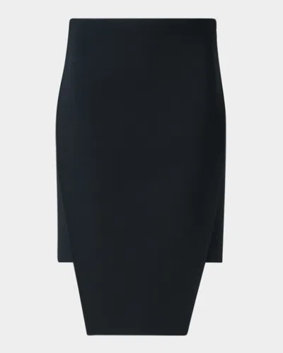 AKRIS TRAPEZOID APRON MINI SKIRT