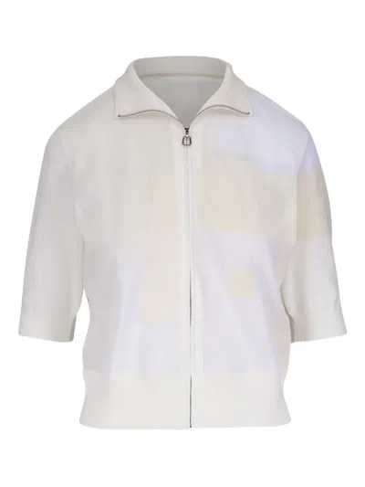 Akris Trapezoid Jacquard Cardigan