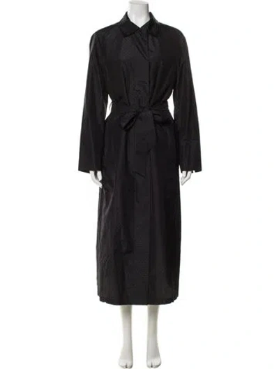 Pre-owned Akris Trench Coat In Black