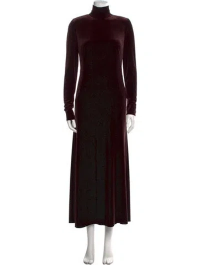 Pre-owned Akris Turtleneck Long Dress In Multi