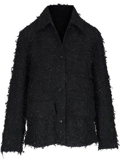 Akris Jacke Aus Tweed In Schwarz