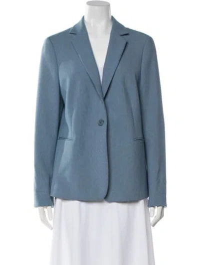 Pre-owned Akris Tweed Pattern Blazer In Blue