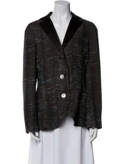 Pre-owned Akris Tweed Pattern Blazer In Multi