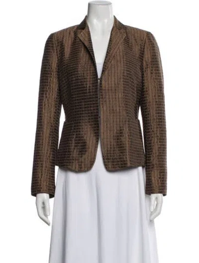 Pre-owned Akris Tweed Pattern Blazer In Multi