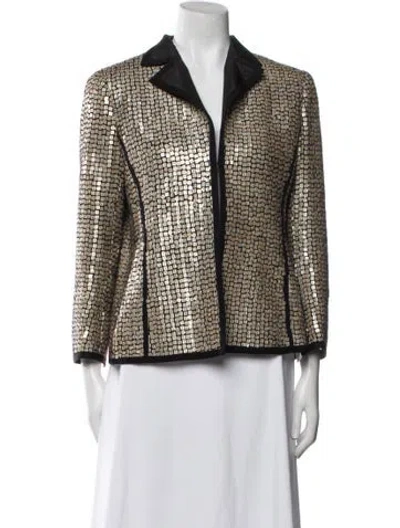 Pre-owned Akris Tweed Pattern Blazer In Neutral
