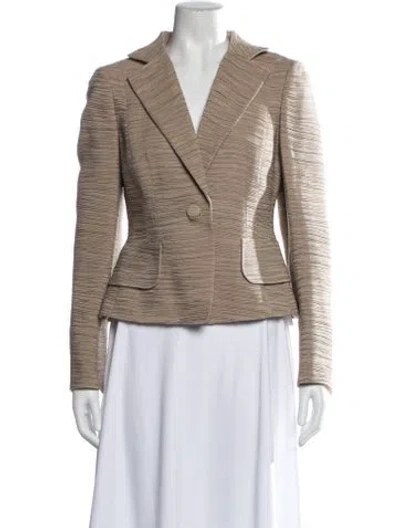 Pre-owned Akris Tweed Pattern Blazer In Neutral