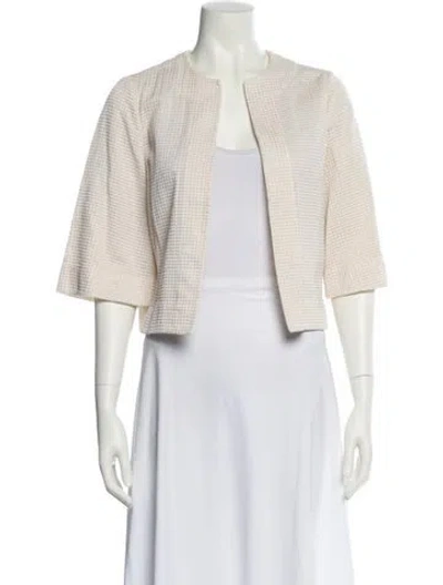 Pre-owned Akris Tweed Pattern Evening Jacket In Neutral