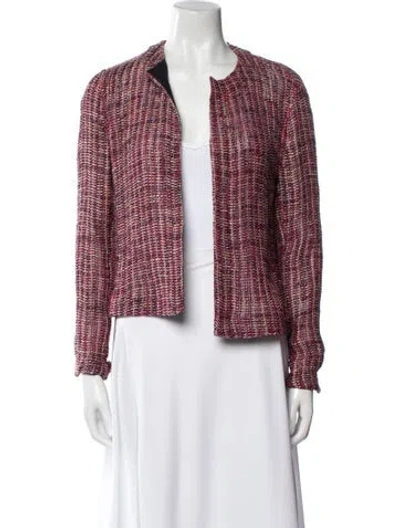 Pre-owned Akris Tweed Pattern Evening Jacket In Pink