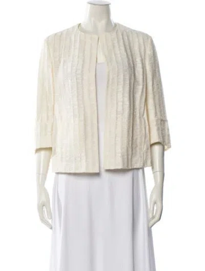 Pre-owned Akris Tweed Pattern Jacket In Neutral