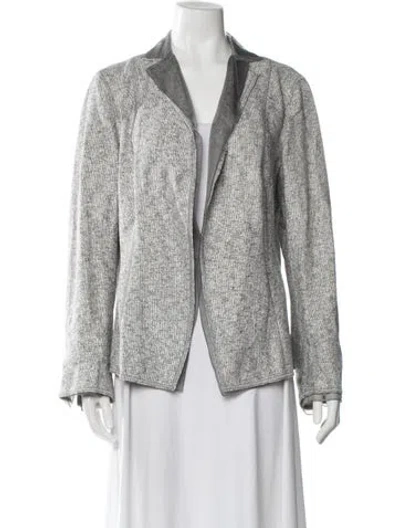 Pre-owned Akris Tweed Pattern Jacket In Neutral