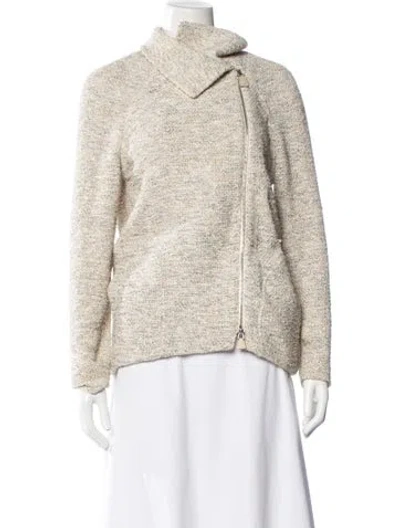 Pre-owned Akris Tweed Pattern Jacket In Neutral