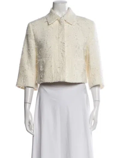 Pre-owned Akris Tweed Pattern Jacket In Neutral
