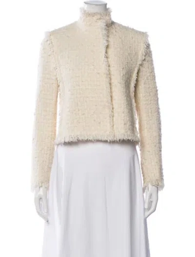 Pre-owned Akris Tweed Pattern Jacket In Neutral