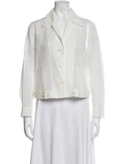 Pre-owned Akris Tweed Pattern Jacket In Neutrals