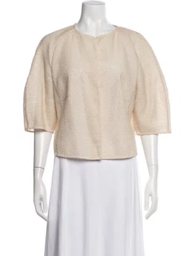 Pre-owned Akris Tweed Pattern Jacket In Neutrals