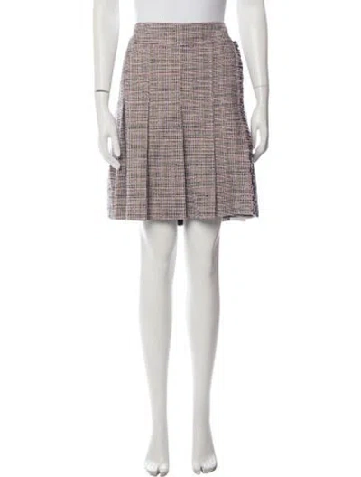 Pre-owned Akris Tweed Pattern Mini Skirt In Black/neutrals