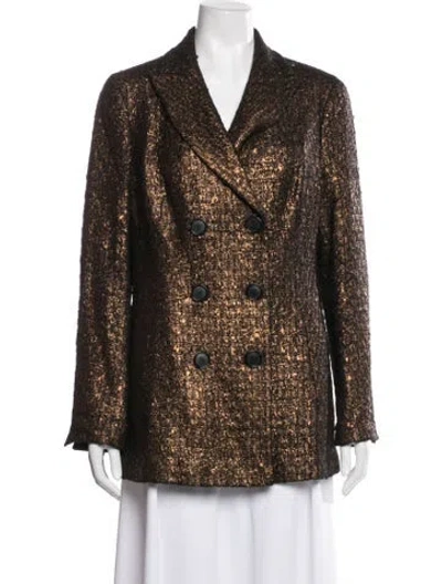 Pre-owned Akris Tweed Tweed Pattern Blazer In Black