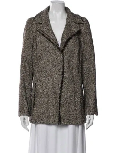 Pre-owned Akris Tweed Tweed Pattern Blazer In Brown
