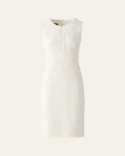 Akris Tweed Zip Front Wool Dress