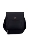 Akris Twist-lock Leather Crossbody Bag In Black