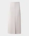 Akris Twisted Linen Double-face Midi Pencil Skirt In Greige